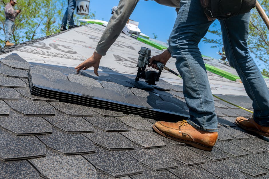 Close-up of architectural roof shingles showing texture and color variation on a Bay Area home.